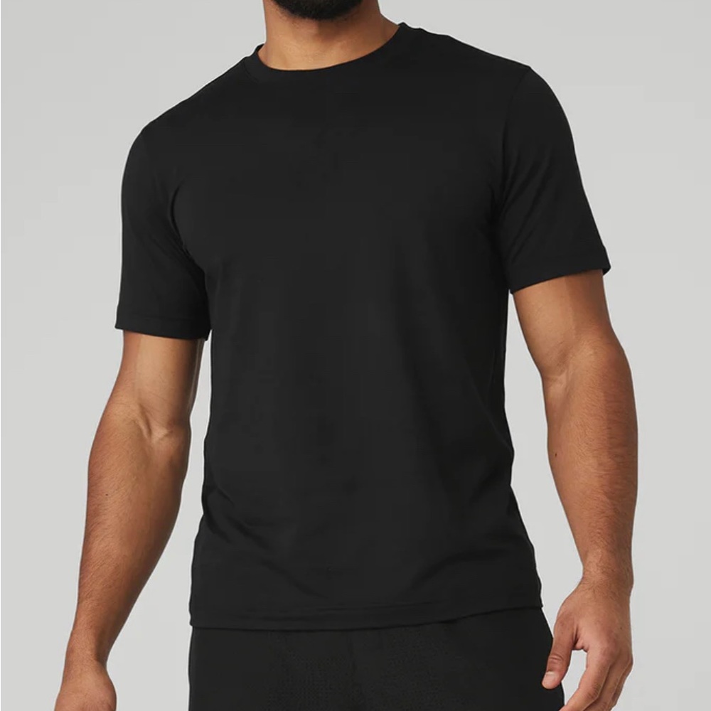 alo Mens black short sleeve shirt Size Small